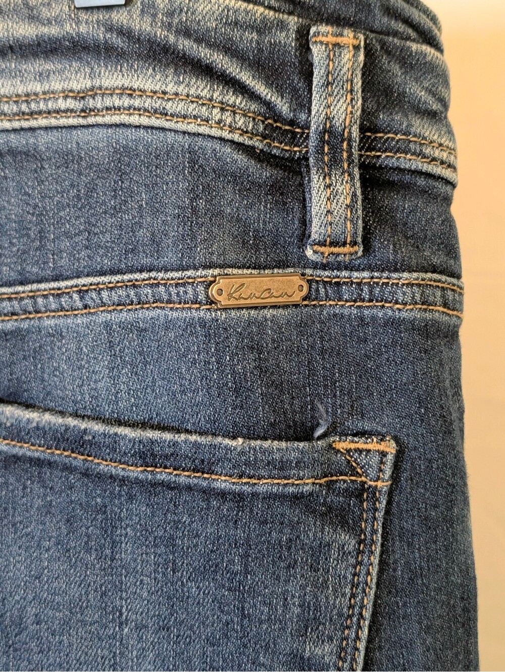 KanCan Kurvy Ultra High Rise Distressed Skinny Jeans Dark Wash Button Fly 28 - Picture 5 of 6